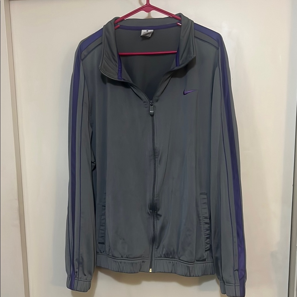 Gray and Purple Track Jacket